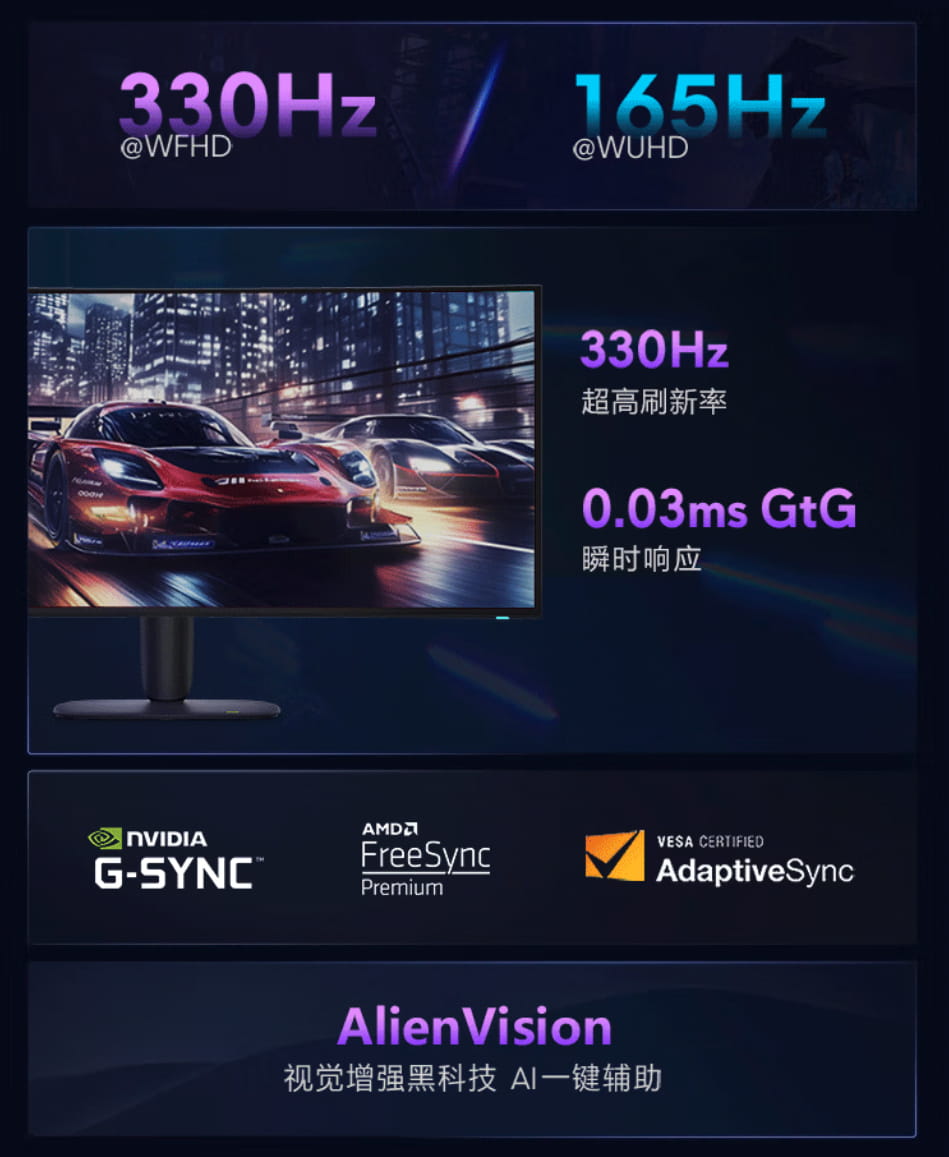 10999元！外星人AW3926QW电竞显示器上架：39英寸双模OLED旗舰登场